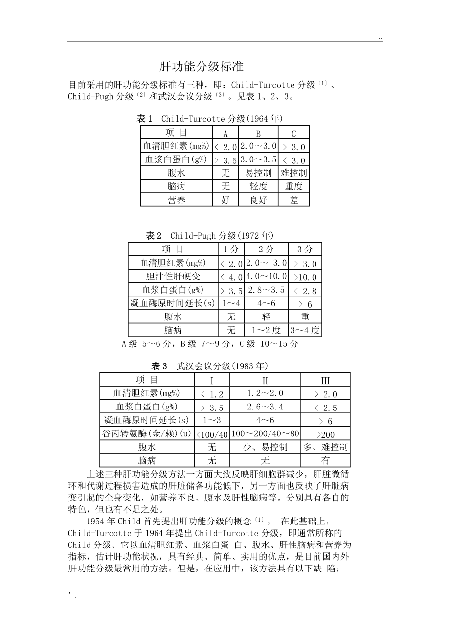 最新肝功能分級標(biāo)準(zhǔn)及其應(yīng)用解析